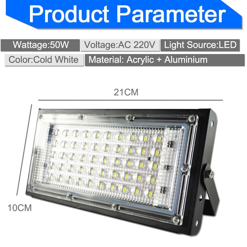 50W LED Flood Light AC 220V 110V Floodlight Spotlight IP65 Waterproof LED Street Lamp Landscape Lighting Outdoor lighting