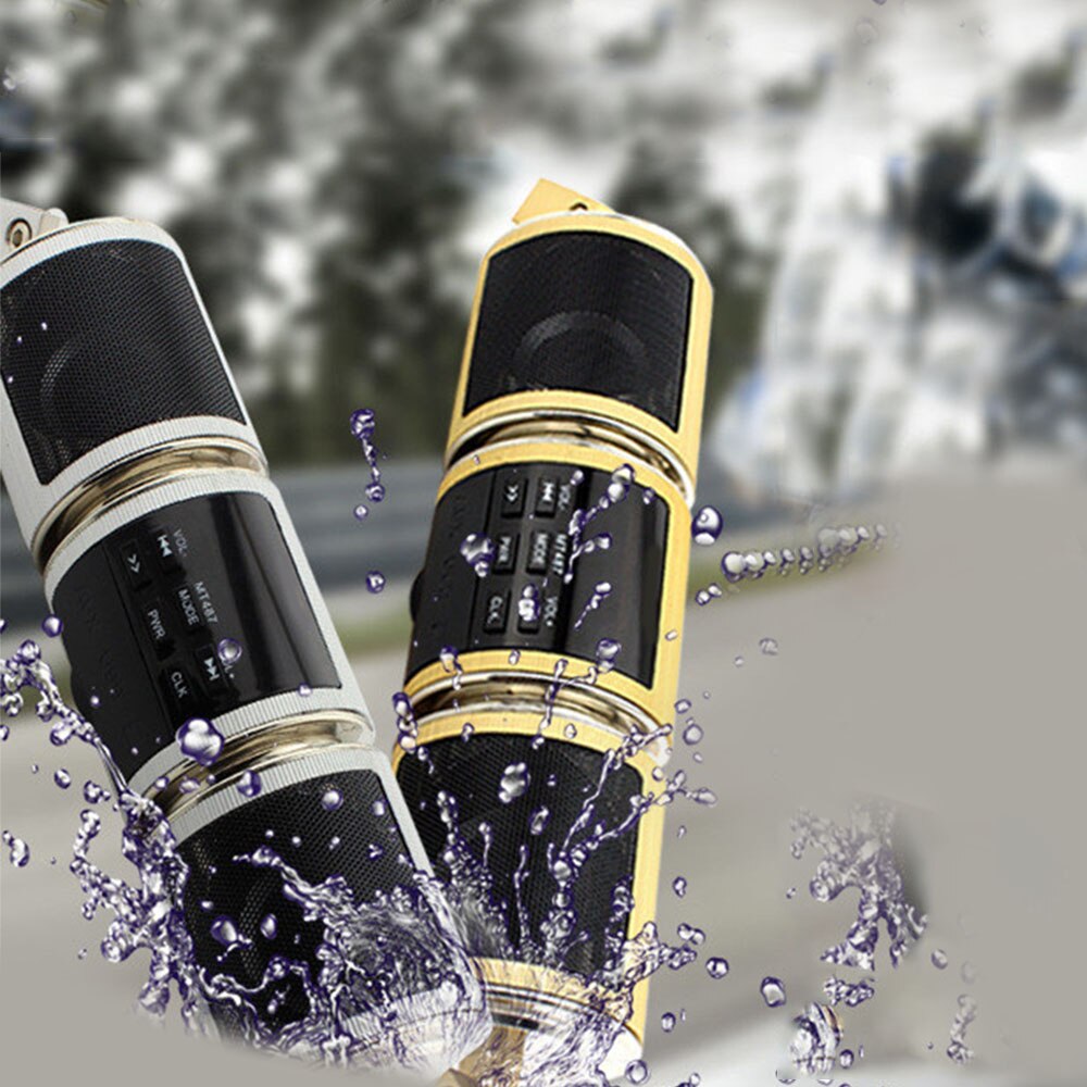 WaterProof MT487 Motorcycle Speaker Bluetooth V2.1+ EDR Audio Player Stereo Speaker FM Radio AUX USB TF MP3 Player
