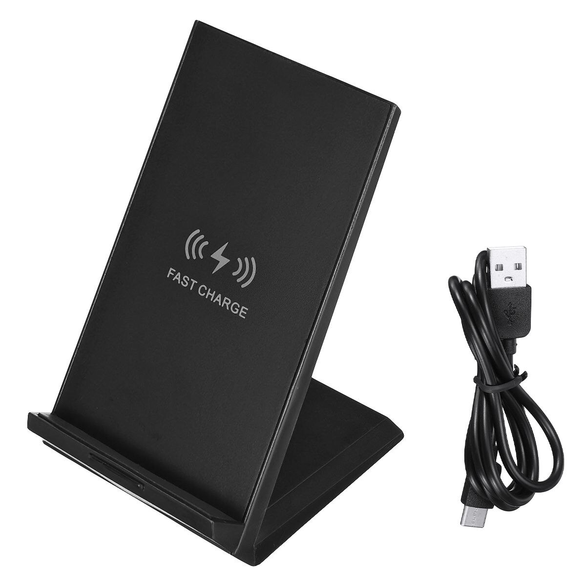 30W Dubbele Spoel Qi Draadloze Fast Charger Verticale Quick Opladen Beugel High Power Docking Stand Voor Mate30 Pro/mi9 Pro Xiaomi: Black