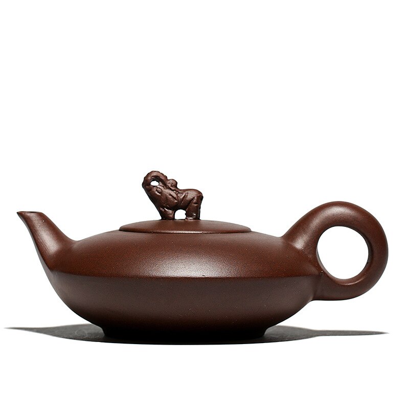 Chinese Yixing teapot purple clay elephant pot Authentic handmade kettle tea set black tea Pu'er Tea ceremony 170ml: Default Title