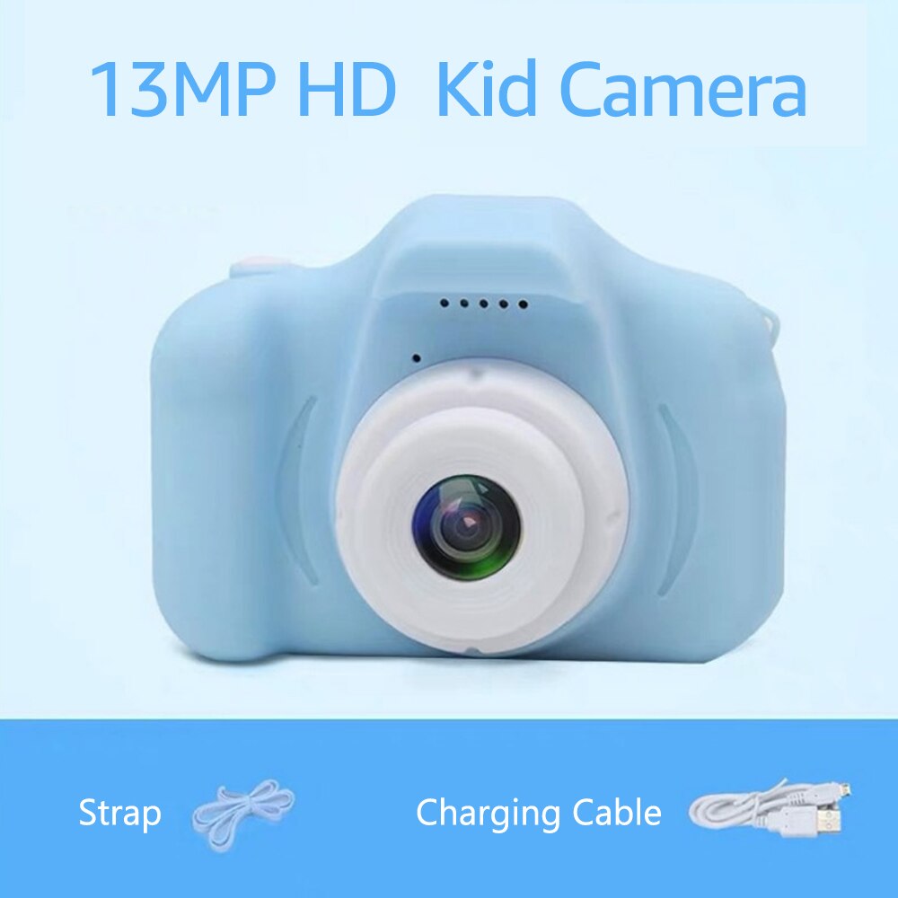 13MP Kids Digital Camera 1080P Children Video Camcorder Toy 2.0 Inches Screen Digital Camera for Girls and Boys Birthday: Blue 13MP