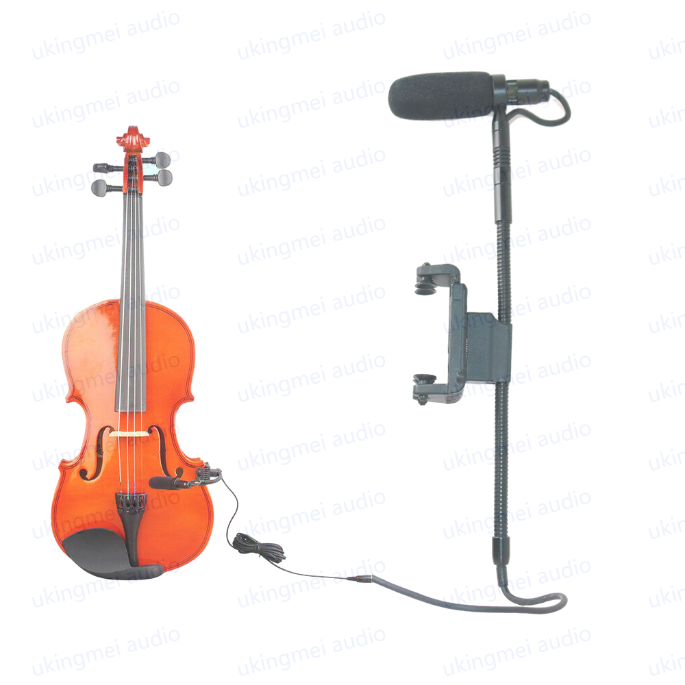 Musical Instrument Condenser Gooseneck Microphone System For Guitar Saxophone Violin Piano Cello Bass Clarinet