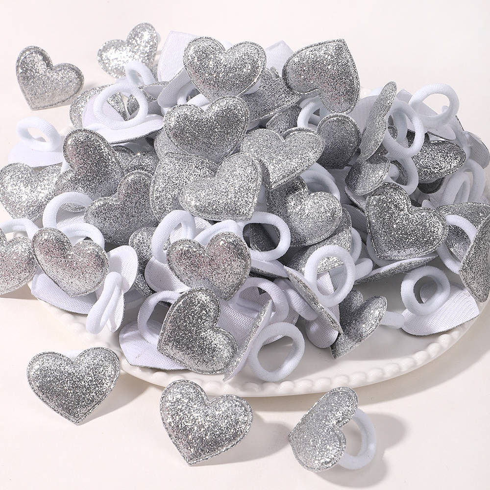 20 pçs crianças elásticos faixas de cabelo meninas bola de pelúcia faixa de borracha para crianças doces scrunchie laços de cabelo clipe acessórios de cabelo do bebê: Vermelho Rosé