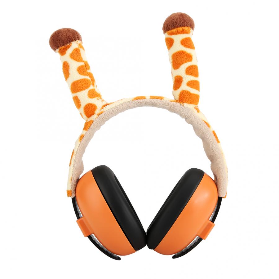 Kid Ear Defenders Baby Sound Insulation Hearing Protection Earmuff Cartoon Anti-Noise Headphone Newborn Hearing Protection: Giraffe