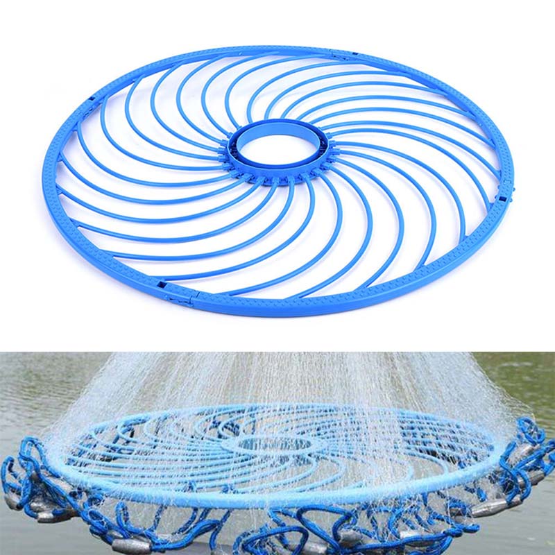 48cm Outdoor Cast Net Fishing Net Tools American Style Aluminum Ring Catch Fishing Nets Hand Rope Ring Fishing Accessories