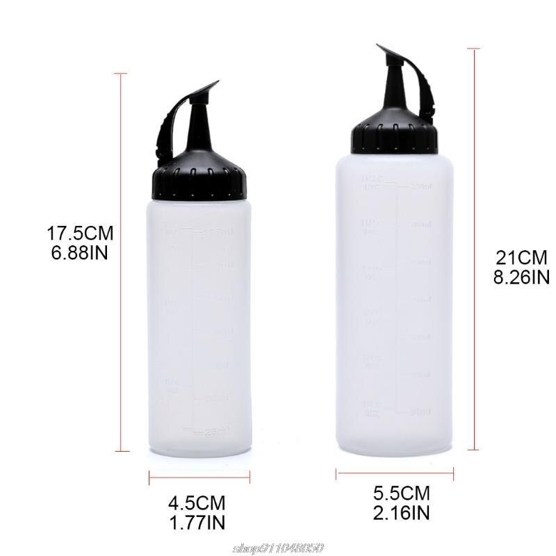 Multifunction Soy Sauce Bottle, Seasoning Jar Salad Dressing Bottle, Plastic Squeeze Bottle for Condiments AG13 21