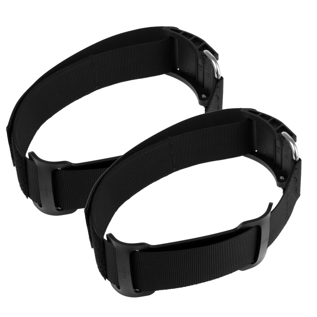 2pcs Heavy Duty Scuba Tech Diving Tank Band/Cam Strap Anti-Slip Pad Black Scuba Weight Belt Webbing Diving Tank Strap