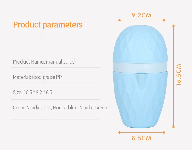 Handmatige citruspers handpers sinaasappel citroen fruitpers keukengereedschap multifunctionele mini sapcentrifuge machine 16*9cm