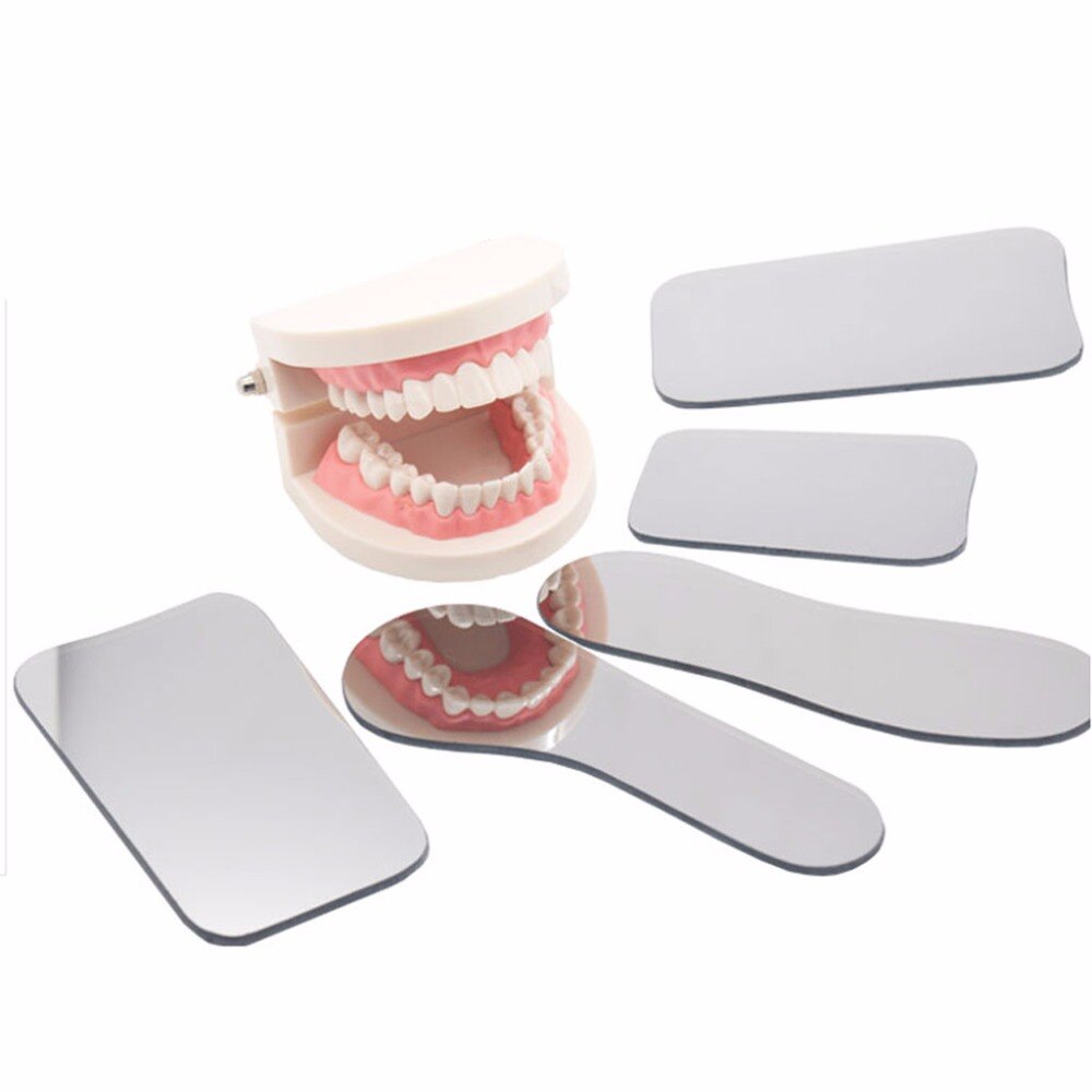 Espejo de cristal para fotografía Dental, herramienta Intraoral oclusal de vidrio Chapado en rodio, 2 caras