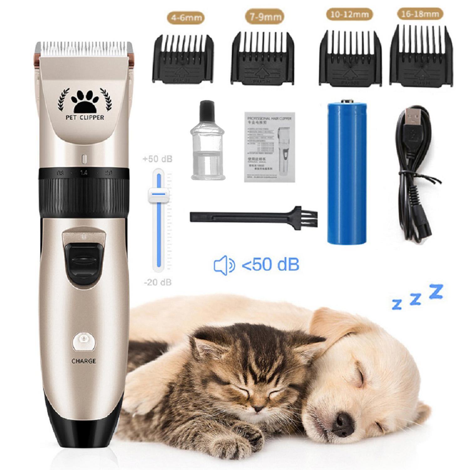 Maquinilla de afeitar para perros, Afeitadora eléctrica silenciosa de bajo ruido para perros, gatos y mascotas con batería