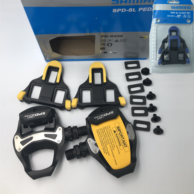Pédales de vélo de route en carbone PD R7000/PD5800/R540/R550, autobloquant SPD avec 105 cales, SM-SH11: R550 one more sh12