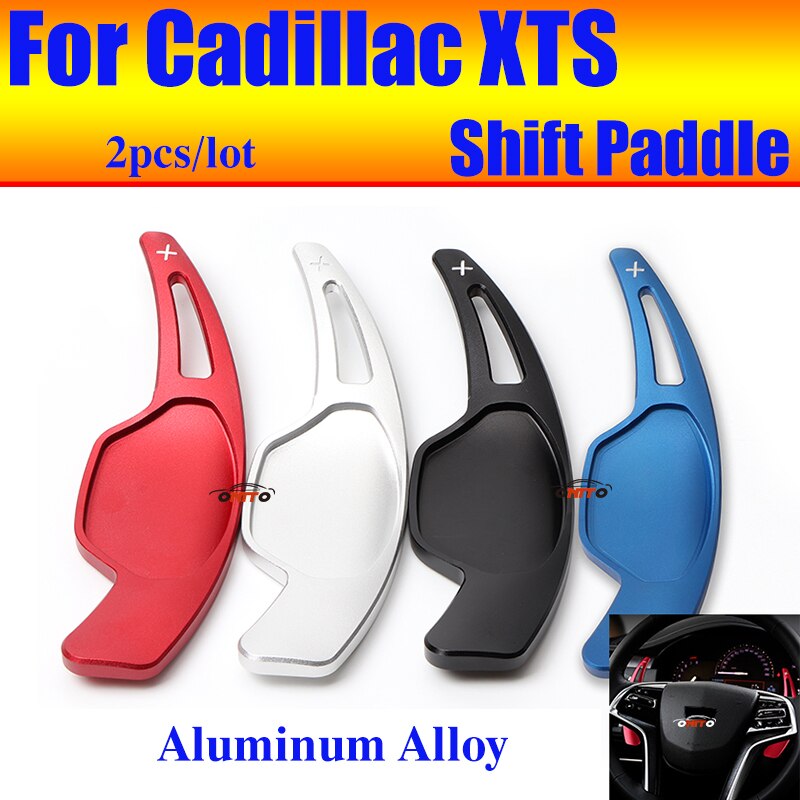 Aluminium Auto Stuurwiel Shift Paddle Uitbreiding Shifter Accessoire 2 Stks/partij Fit Voor Xts Rood/blauw