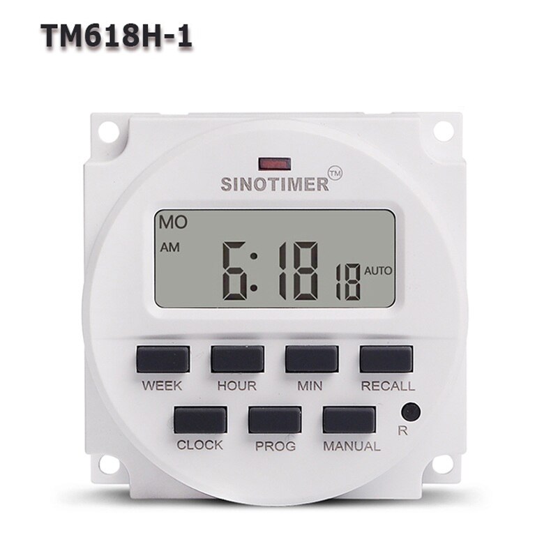 TM618H 7 jours hebdomadaire Programmable 120VAC numérique électronique lampe interrupteur de temps horloge à faire soi-même Kit intervalle minuterie compte à rebours interrupteur: TM618H-1 Timer