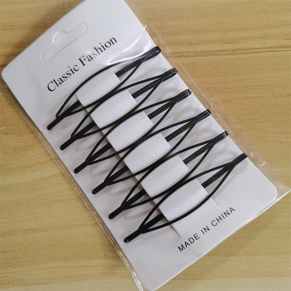 6 stk/sæt sorte hårklemmer bølgede hårnåle metal hårspænder usynlig bb klips bølget hårspænde hårklemme hårklemmer tilbehør: Lysegrøn