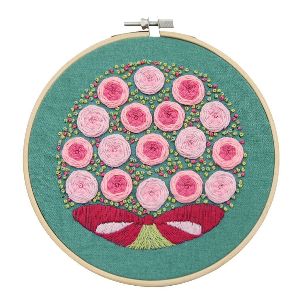 Plant Kruissteek Sets Volledige Bereik Van Borduurwerk Kruissteek Stamped Borduurwerk Doek Met Bloemen Borduren Kit Broderie: C