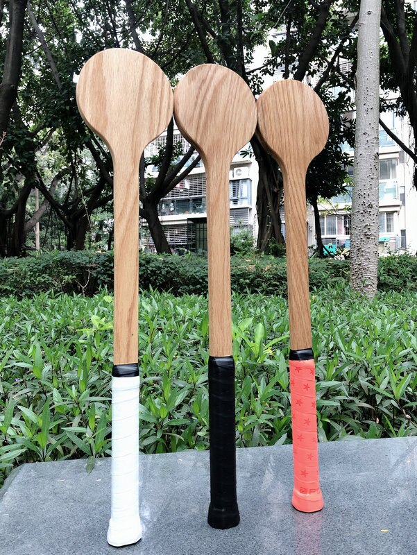 Raqueta de tenis de madera, accesorio de entrenamiento de punto dulce, buena raqueta de bateo, 1 ud.