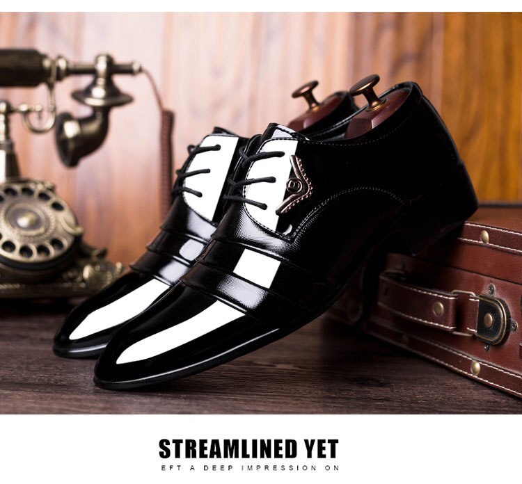 Conseils de chaussures pour hommes chaussures pour hommes britanniques tendance affaires chaussures de loisirs chaussures coréennes dentelle . Hommes chaussures de mariage hommes chaussures habillées: 8.5