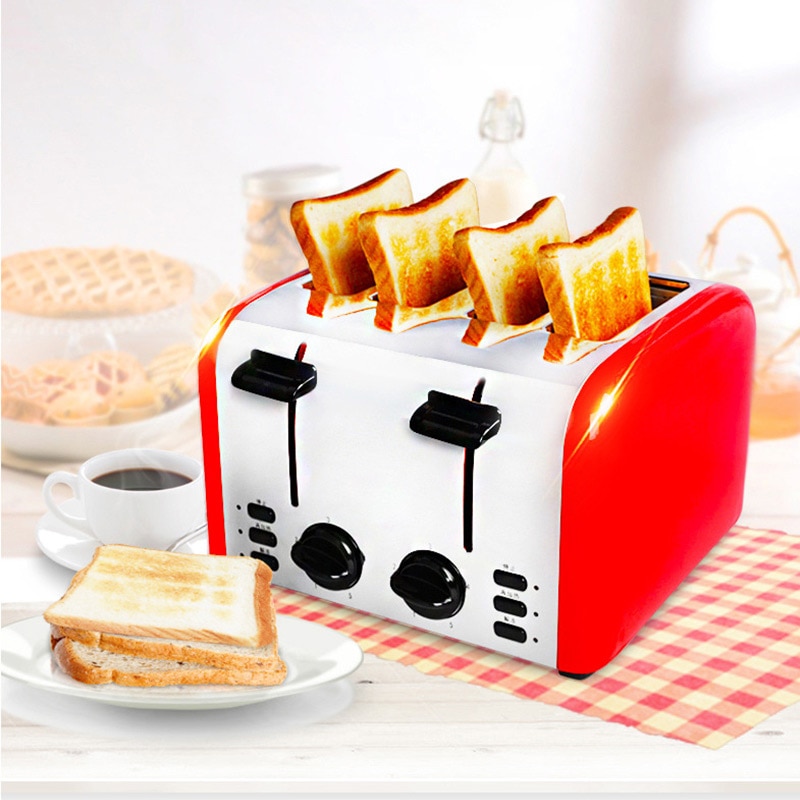 Commercial 4-slice Toaster Breakfast Machine Fully Automatic Toast Maker Household Bread Roasting Machine TR-2202