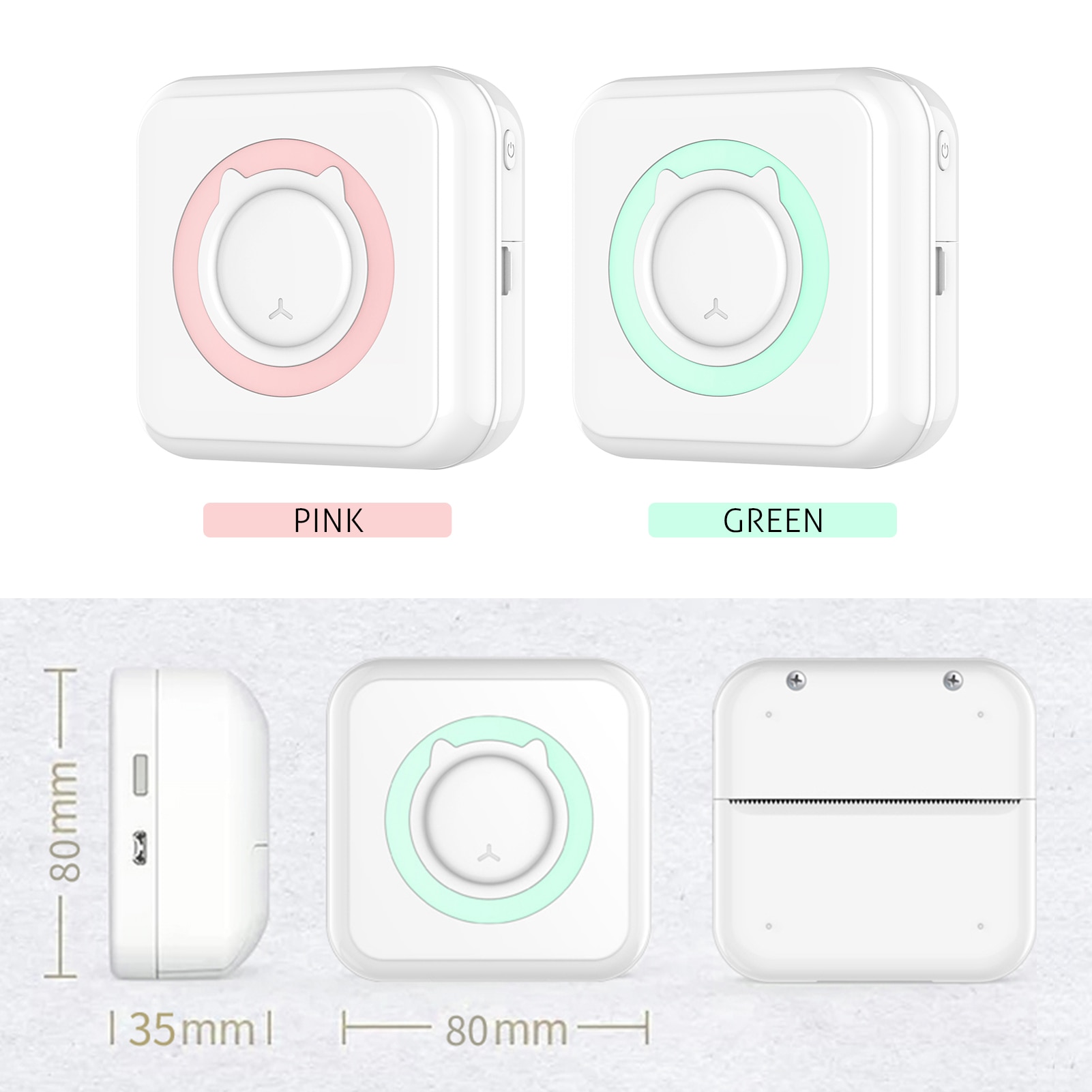 VIP LINK Pocket Thermal Printer Portable 200dpi Photo Label Memo List Printing Wireless Printer