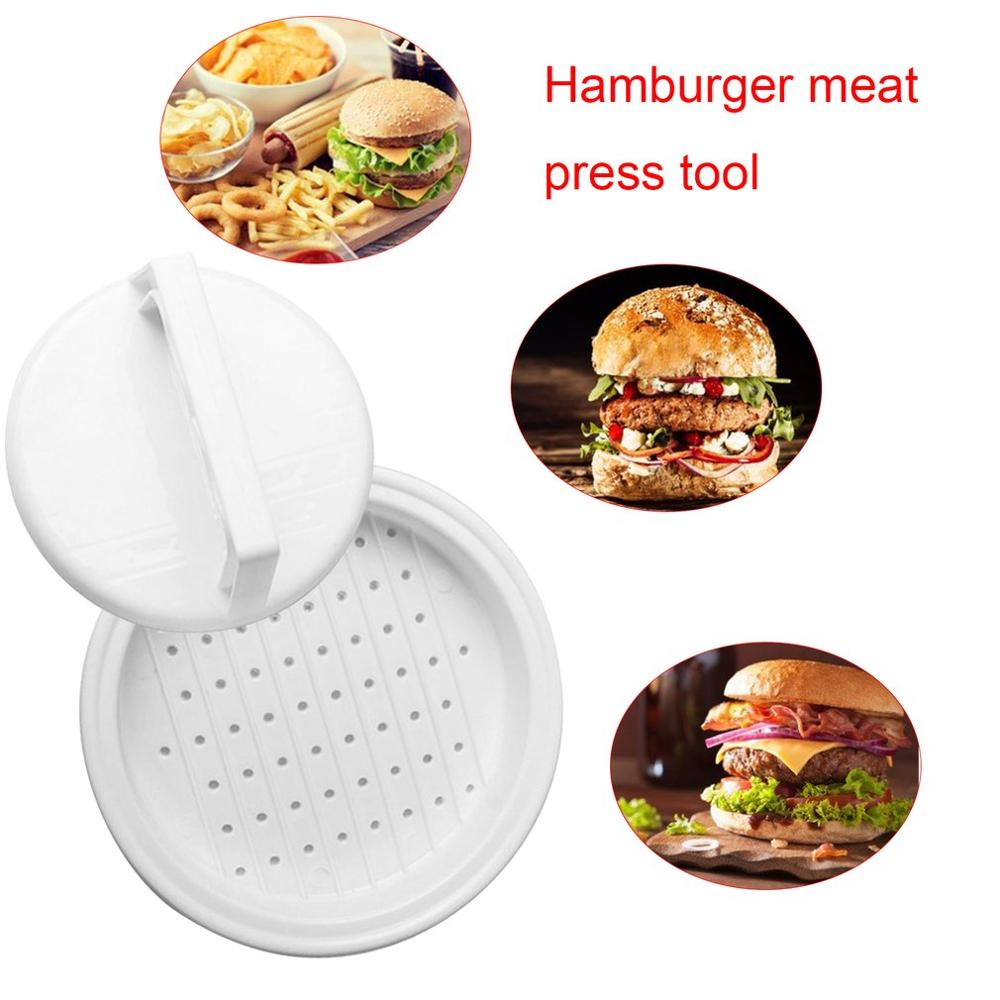 Multifunctional Kitchen Cooking Tool Round Shape Food Grade PP DIY Hamburger Meat Press Tool Meat Burger Maker Mold