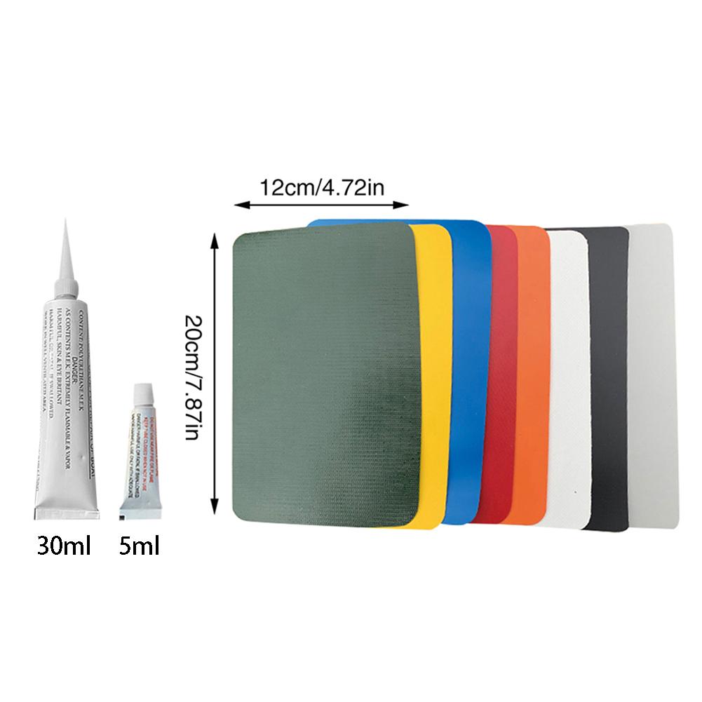 9PCS Inflatable Plastic Boat Kayak Special PVC Repair Patch Kit Waterproof Patch Glue For Swimming Ring Air Bed With Glue