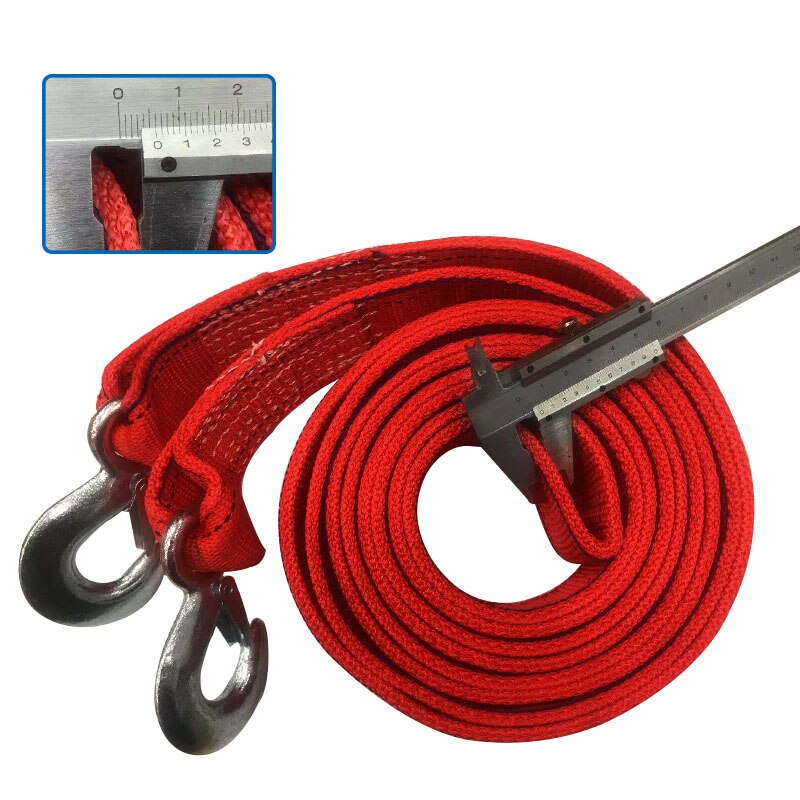 4M Heavy Duty 5 Ton Car Tow Cable Towing Pull Rope Strap Hooks Van Road Recovery