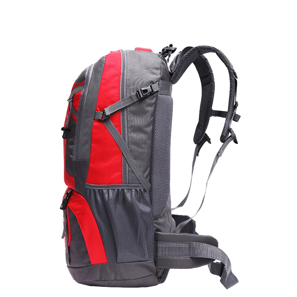 60L Waterproof Travel Hiking Camping Climbing Backpack Luggage Bag W/Bladder Bag: Red