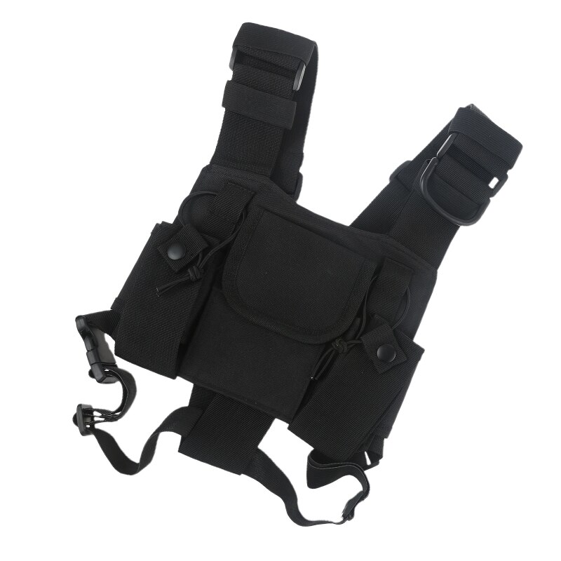 594F Radio Chest Harness Chest Front Pack Pouch Holster Vest Rig for Two Way Radio Walkie Talkie
