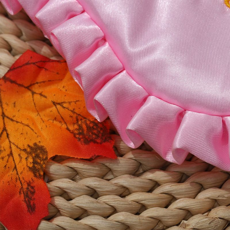 Women Imitation Silk Satin Sleeping Eye Mask Pleated Ruffles Trim Gold Letters Embroidery Eyeshade Travel Blindfold
