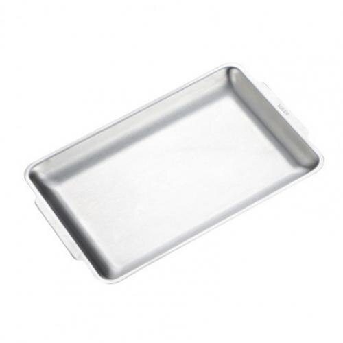 Baking Tray Safe Multi-function 304 Stainless Steel Heat Resistant Solid Rust Free Baking Tray for Kitchen: Silver M