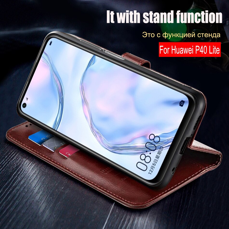 Voor Huawei P40 Lite Case Soft Tpu Silicon Telefoon Case Voor Huawei P40 Lite P40Lite Cover Bumper Coque Met Magnetische