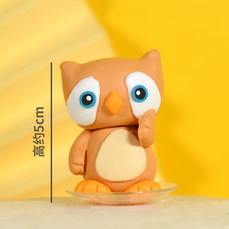 Cakelove 1pcs Party Cake Topper Cute Cartoon Animal Decor Ceramic Process Kids Baby Birthday Party Decoration Animals: owl