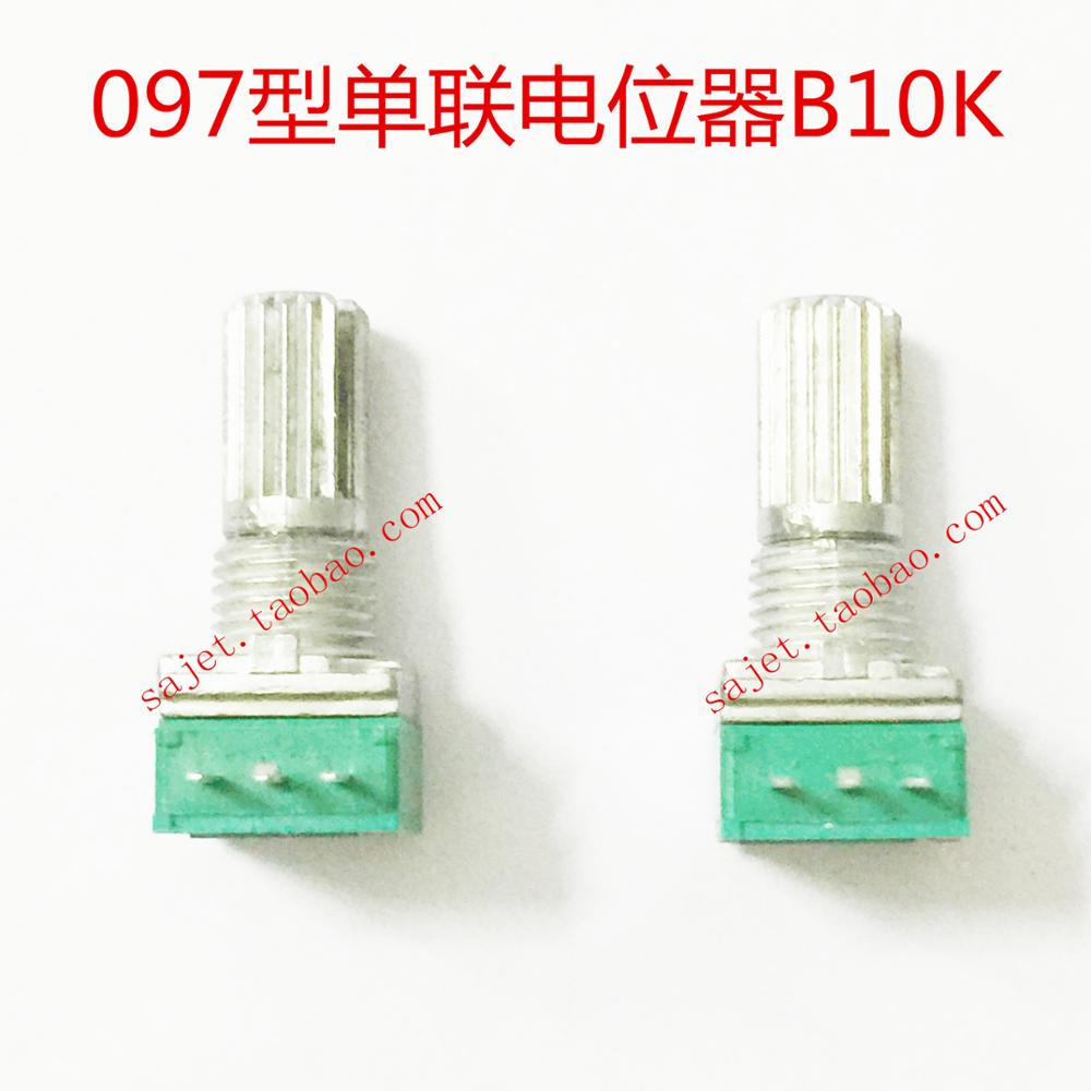 097 single B10K potentiometer 3 pin B103 stereo radio speakers singing machine speed dimming knob