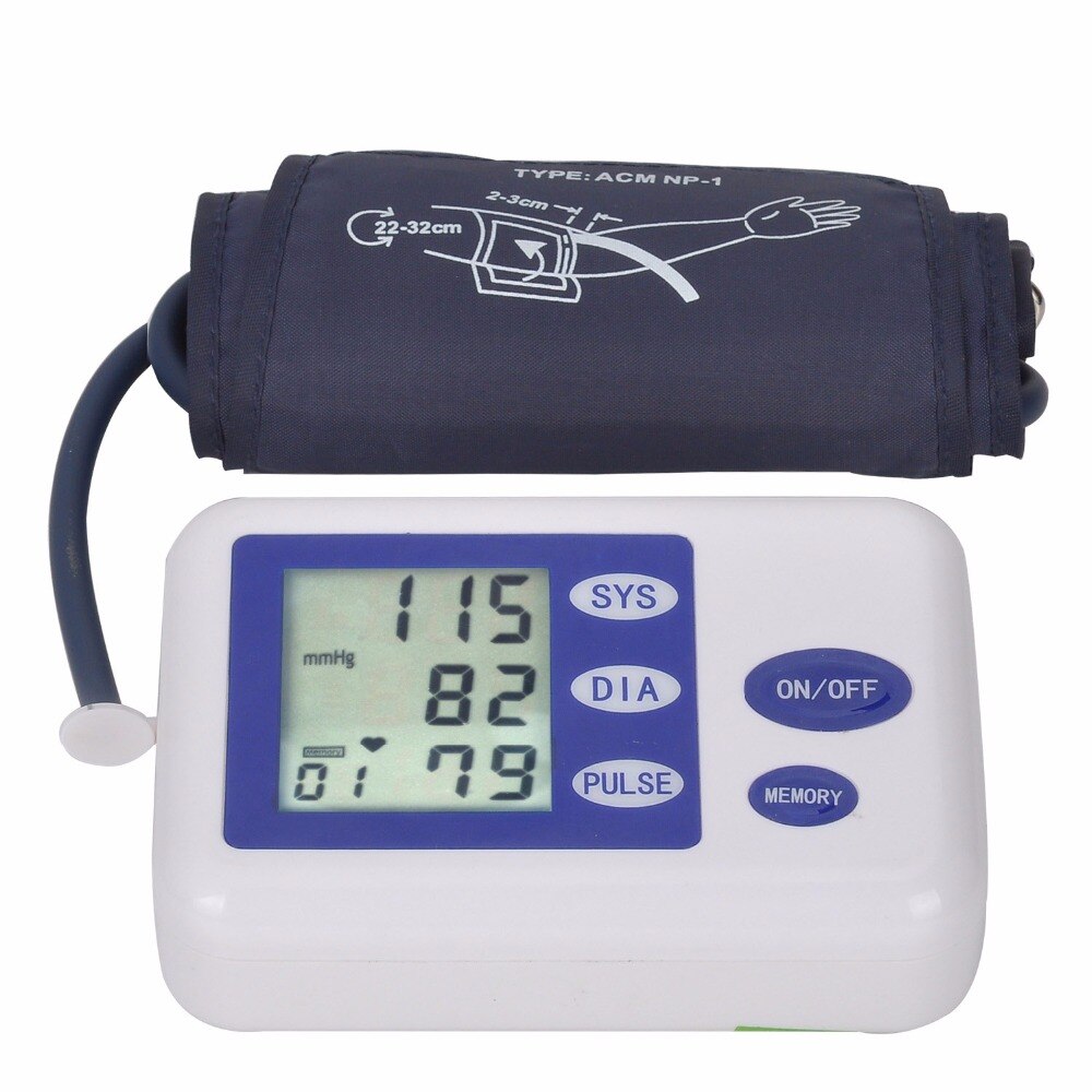 home Health Care Digital Upper Arm Blood Pressure Monitor meter machine automatic blood Sphygmomanometer Tonometer oximeter