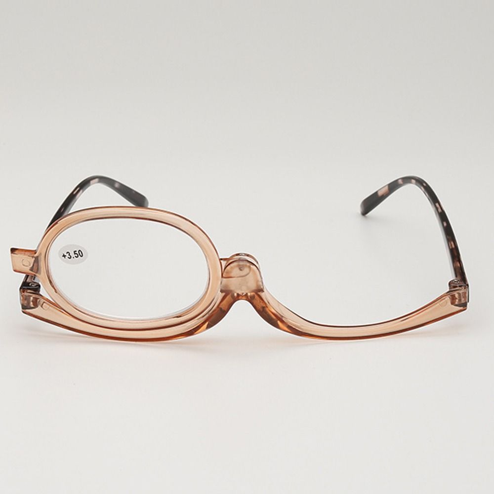 Magnifying Rotating Make Up Makeup Glasses Flip Down Lenses Colourful Frame Cosmetic Glasses +1.0~+4.0 Diopter Vision Care