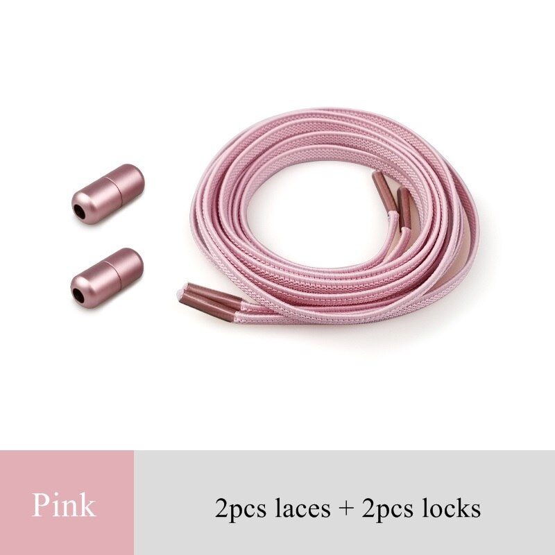 1 Paar Geen Tie Schoenveters Multicolour Elastische Schoenveters Voor Kinderen En Volwassen Sneakers Schoenveter Quick Lui Veters 21 Kleur shoestrings: pink