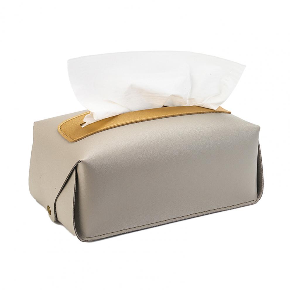 Household Tissue Box Holder Napkin Box Folding Waterproof Tissue Case Tissue Holder boite a mouchoirs коробка для салфеток: Gray