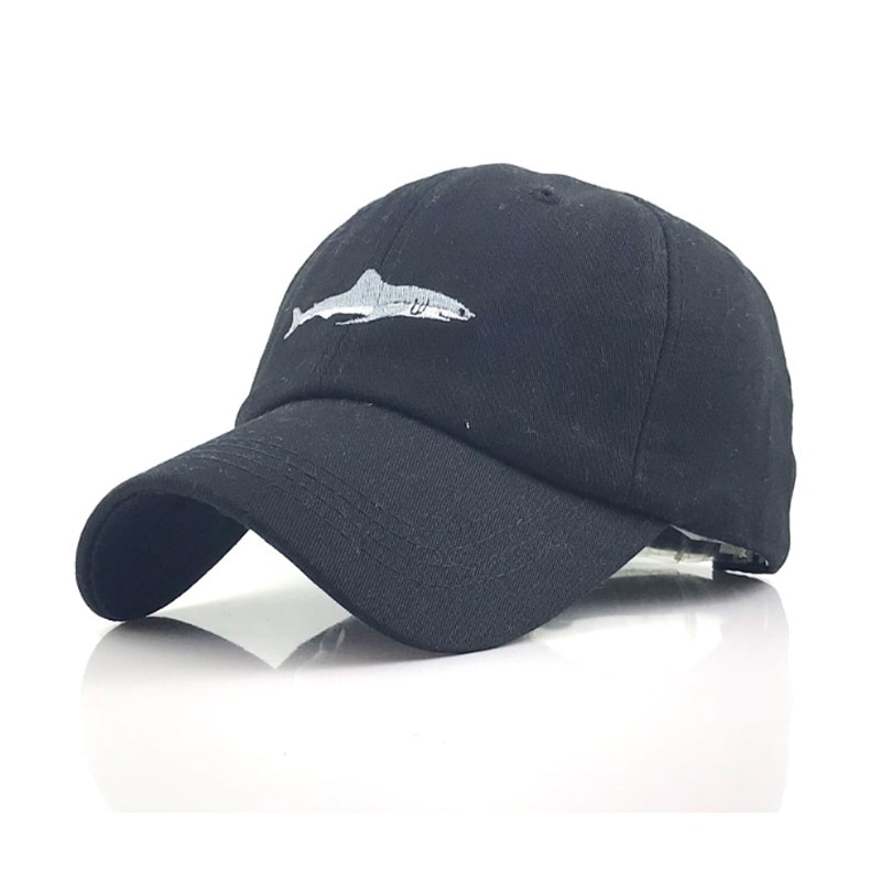 Spring and Autumn Animal Washed Cotton Baseball Cap with Whale pattern Peaked Embroidered letter Dad Hat for Men Women Gorras