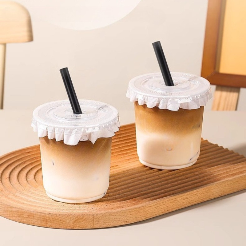 10 STKS Wegwerp Plastic Bekers met Deksels En rietje Thuis Restaurant Drinkwinkel Party Picknick Party Koffie melk thee kopjes
