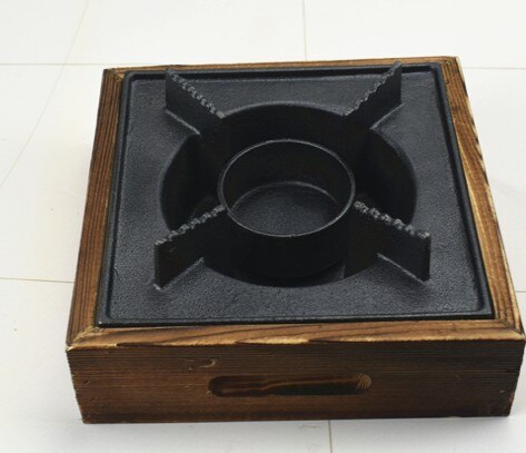 portable mini cast iron bbq grill barbecue stove table top barbecue grills Single couple 20*20cm cast iron stove +aluminum pan