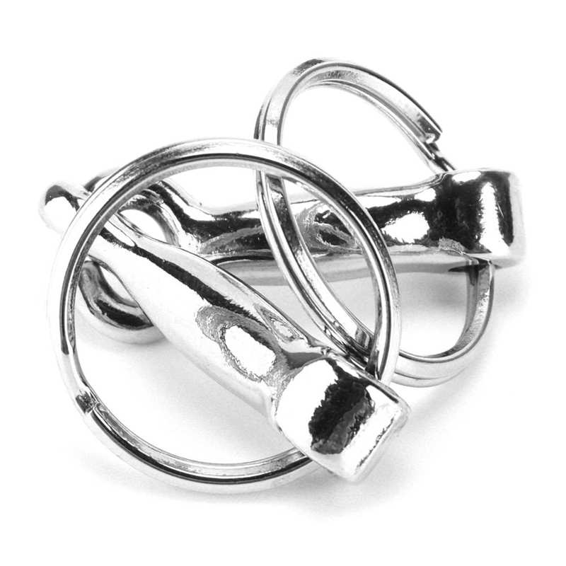 Equestrian Snaffle Bits Keychain Zinc Alloy Pelham Keychain Single Connector Horse Bit Key Knot Drinking