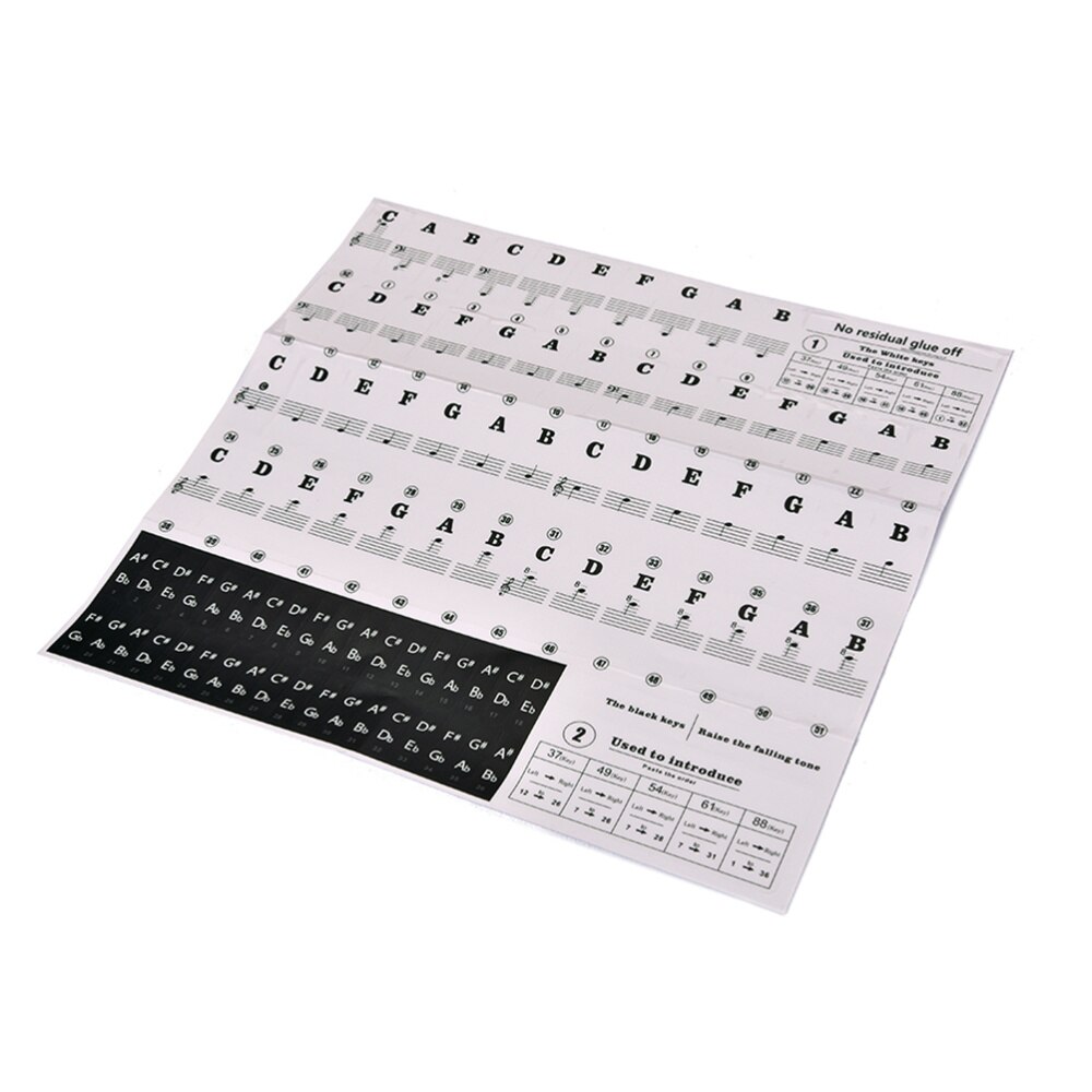 1pc Protective Stickers Transparent Piano Notation Sticker Piano Keyboard Stickers Piano Decals for Piano Enthusiast