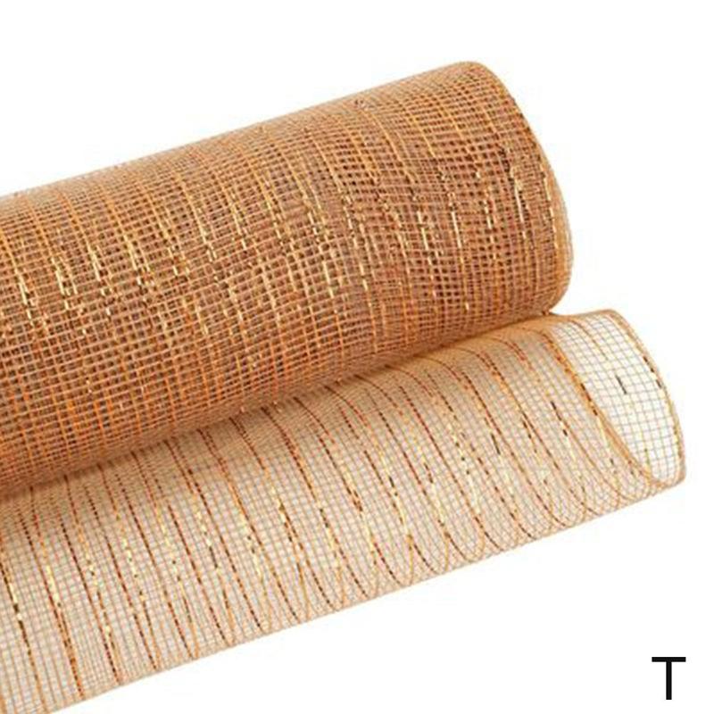 Mesh Ribbon Home Wedding Decor Poly Mesh Ribbon With Metallic Foil Each Roll For Wreaths Swags Bows Wrapping And Decorating