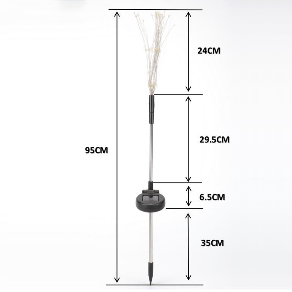 Udendørs ledet sol jorden pol mælkebøtte fyrværkeri lys 90/120/150 led til haven græsplæne landskab lampe lys