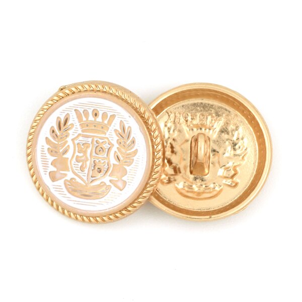5 stuks metalen knoop ronde decoratieve knopen voor kleding diy jas blazer trui naai accessoires goud gouden knoop 15/20/25mm: Goud wit / 20mm