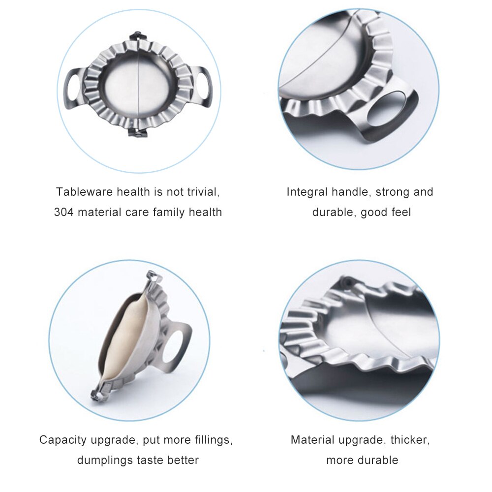 Stainless Steel Dumpling Wraper Mould Dough Circle Roller Machine Dumpling/Pie Maker Pizza Pastry Cutters Rolling Cooking Tools