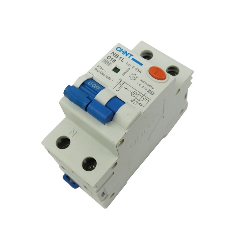 CHINT NB1L RCBO Type A 16A 6kA 30MA Residual Current Operated Circuit Breaker with Over-current Protection Magnetic