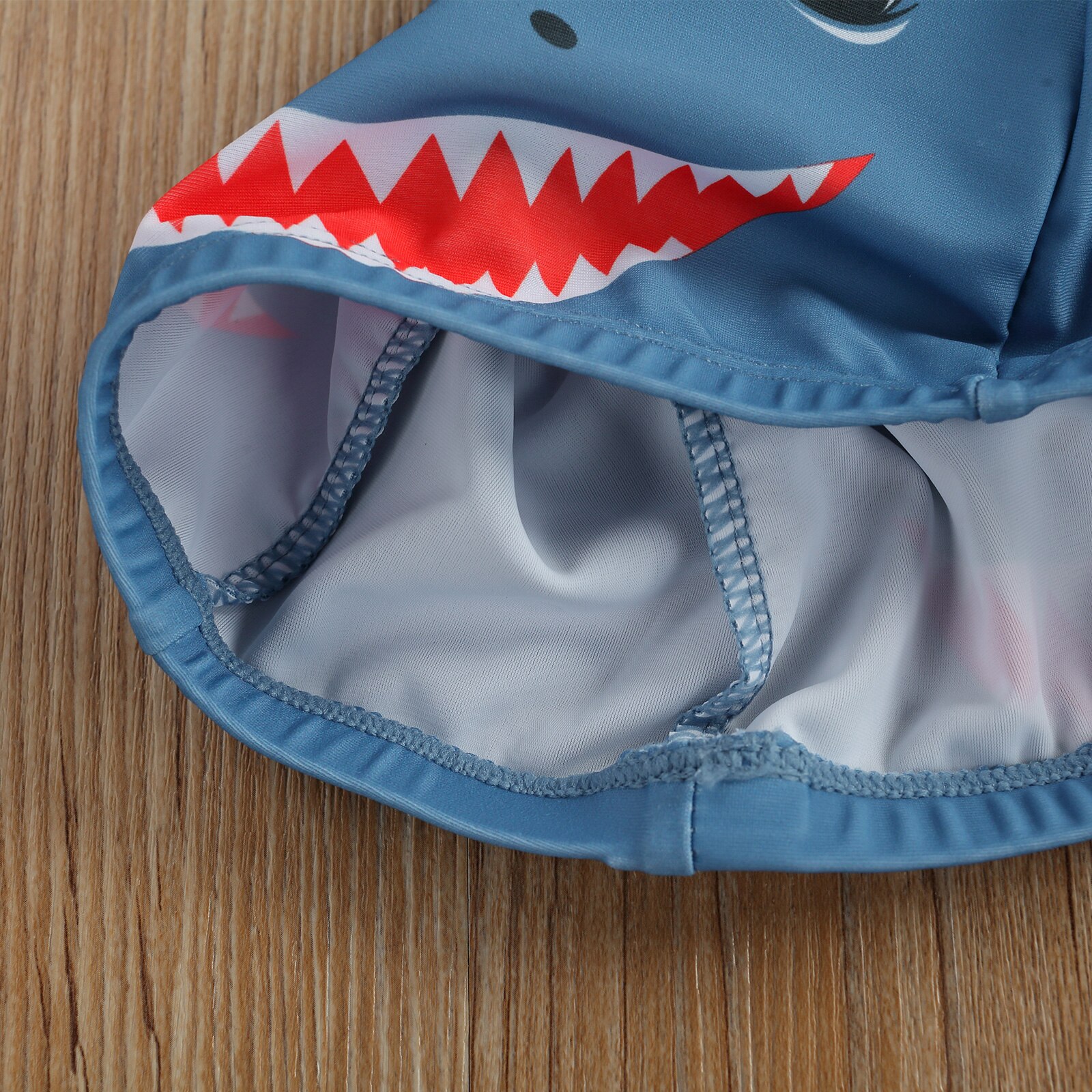 Cartoon Children's Swimming Cap Elastic Head Printed Shark Mouth Hat Water Sports Goods