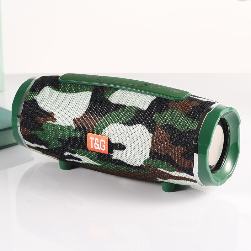 20W Portatile Senza Fili di Bluetooth Altoparlante Impermeabile di Sostegno Speaker Radio FM Carta di TF Cinghia Esterna Della Cinghia con Subwoofer Altoparlante Colonna: TG145Camouflage