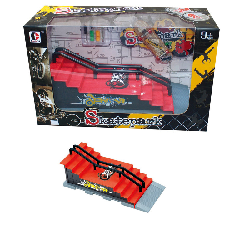 Mini Alloy Finger Skating Board miejsce połączenie zabawki dzieci deskorolka Ramp Track edukacyjne zestaw zabawek dla chłopca urodziny prezenty: J